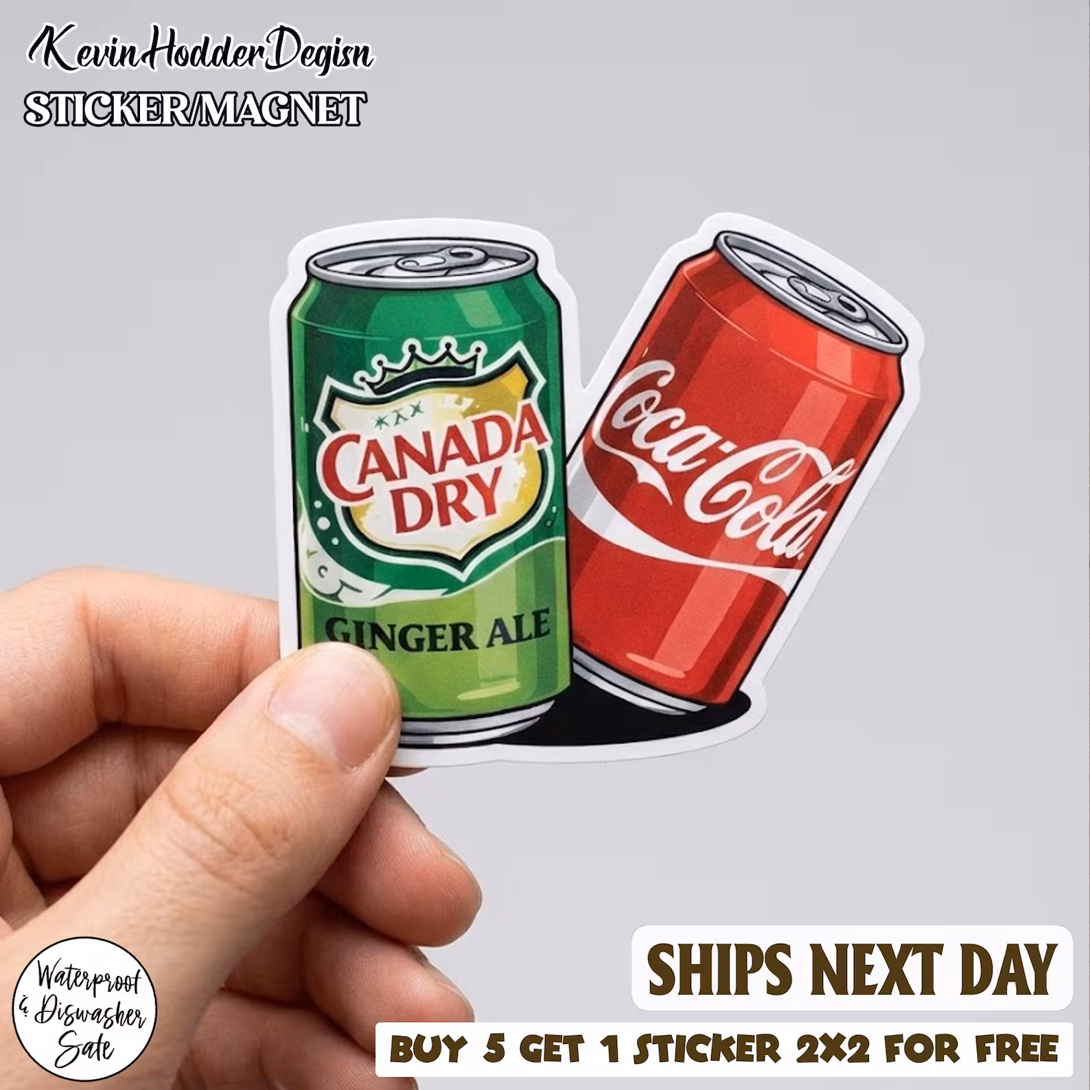 Naklejka/magnes na napój gazowany Hollanov