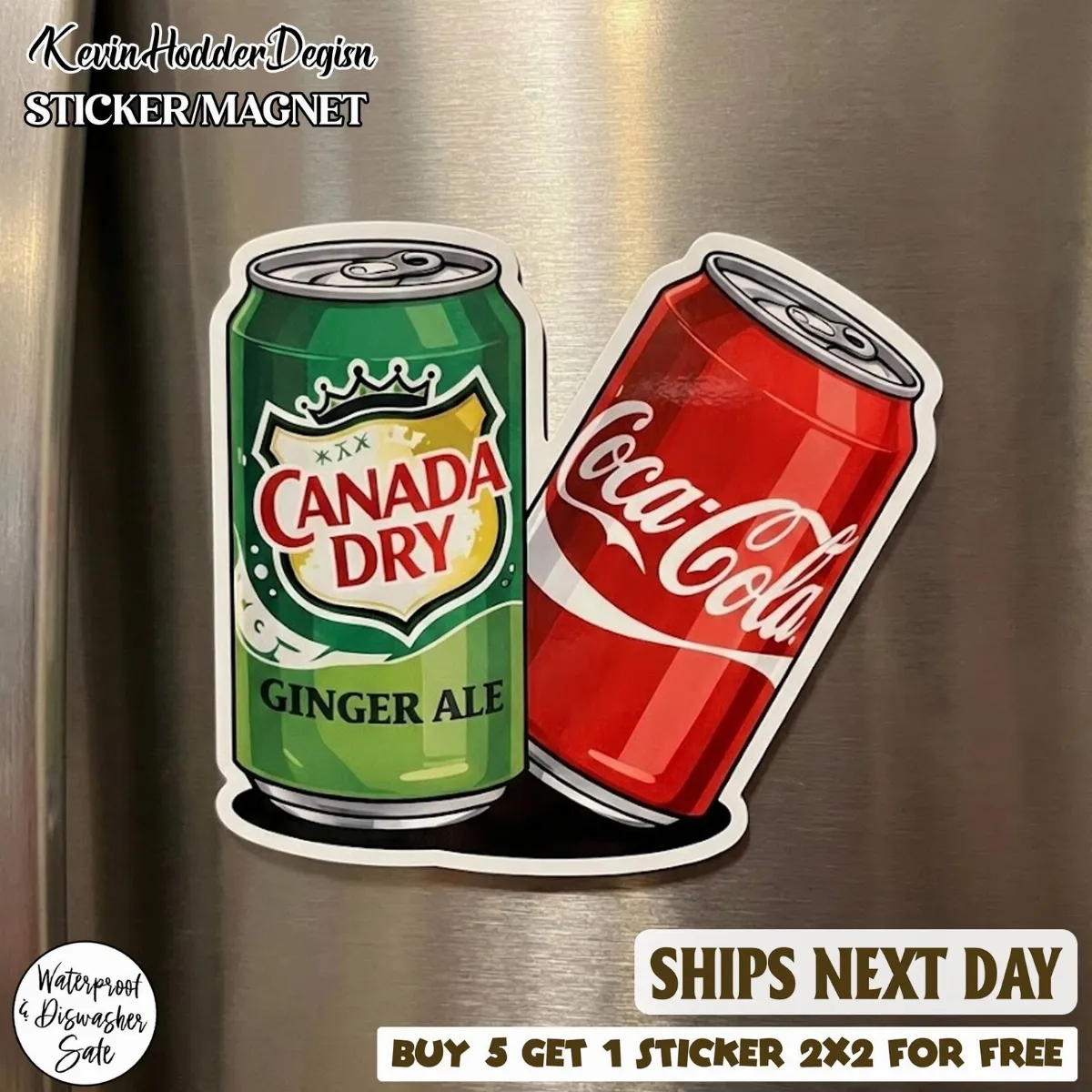 Naklejka/magnes na napój gazowany Hollanov