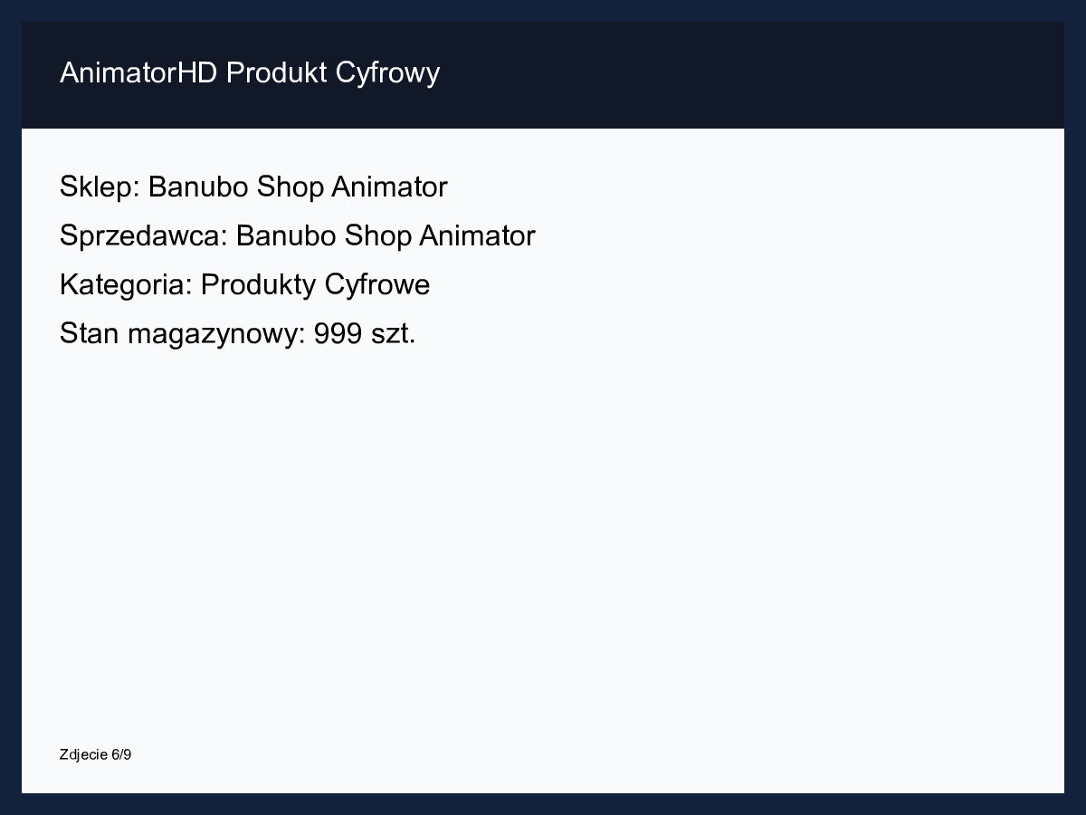 AnimatorHD Produkt Cyfrowy
