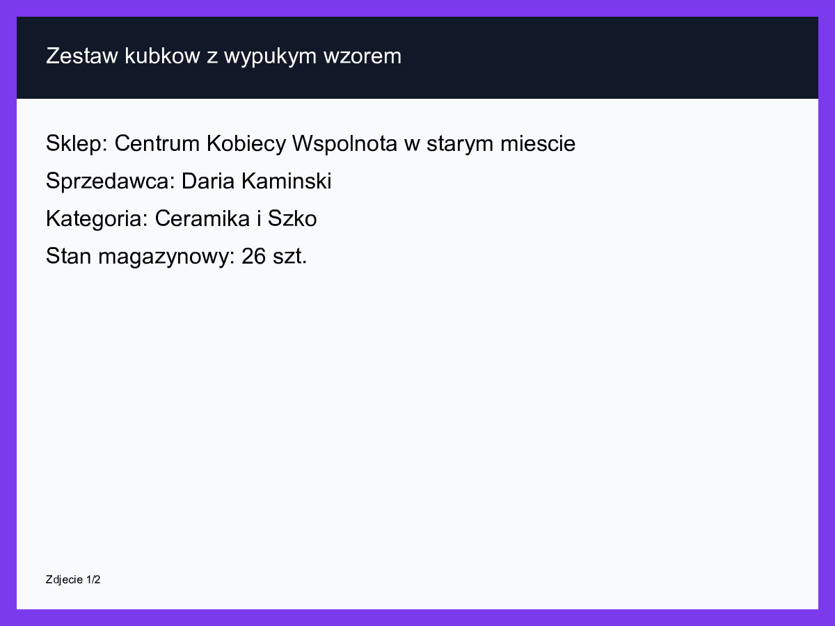 Zestaw kubków z wypukłym wzorem