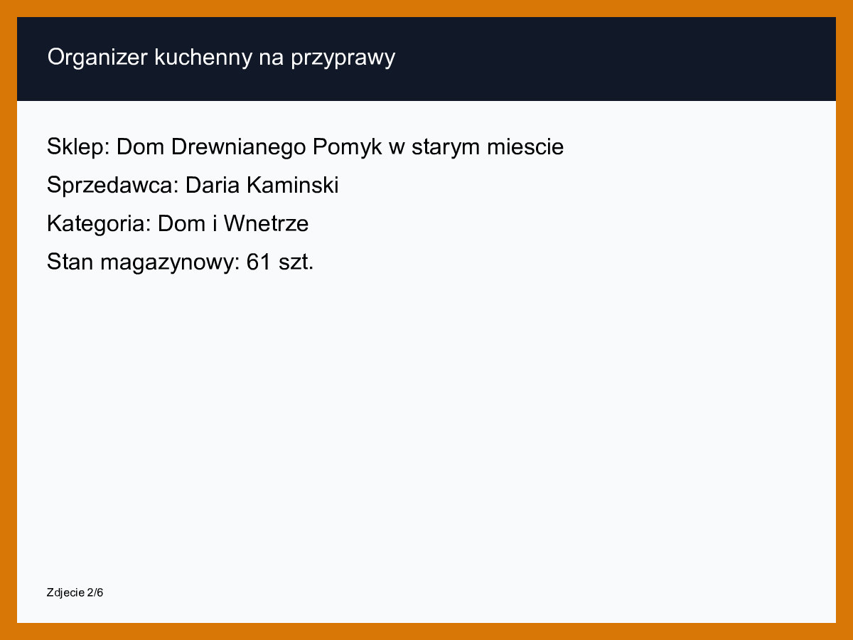 Organizer kuchenny na przyprawy