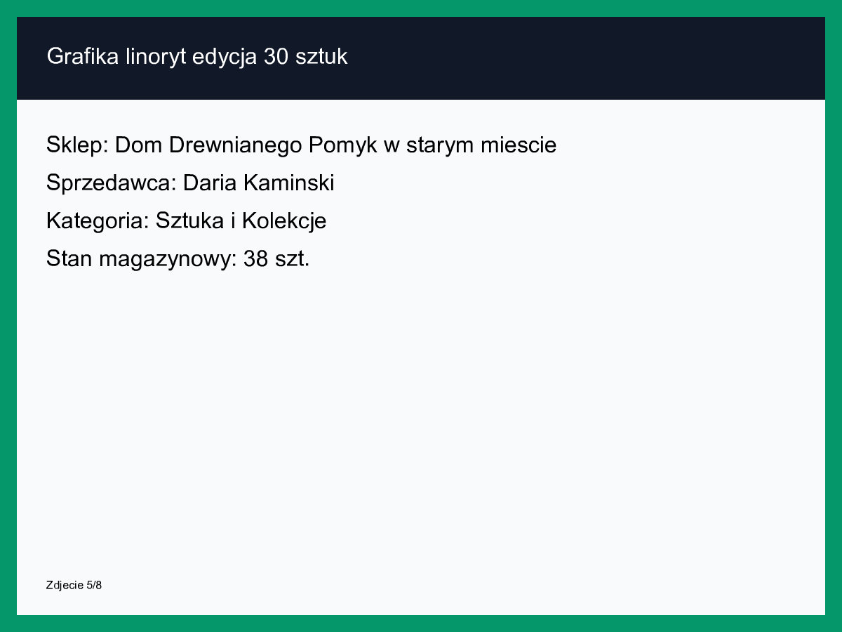 Grafika linoryt edycja 30 sztuk