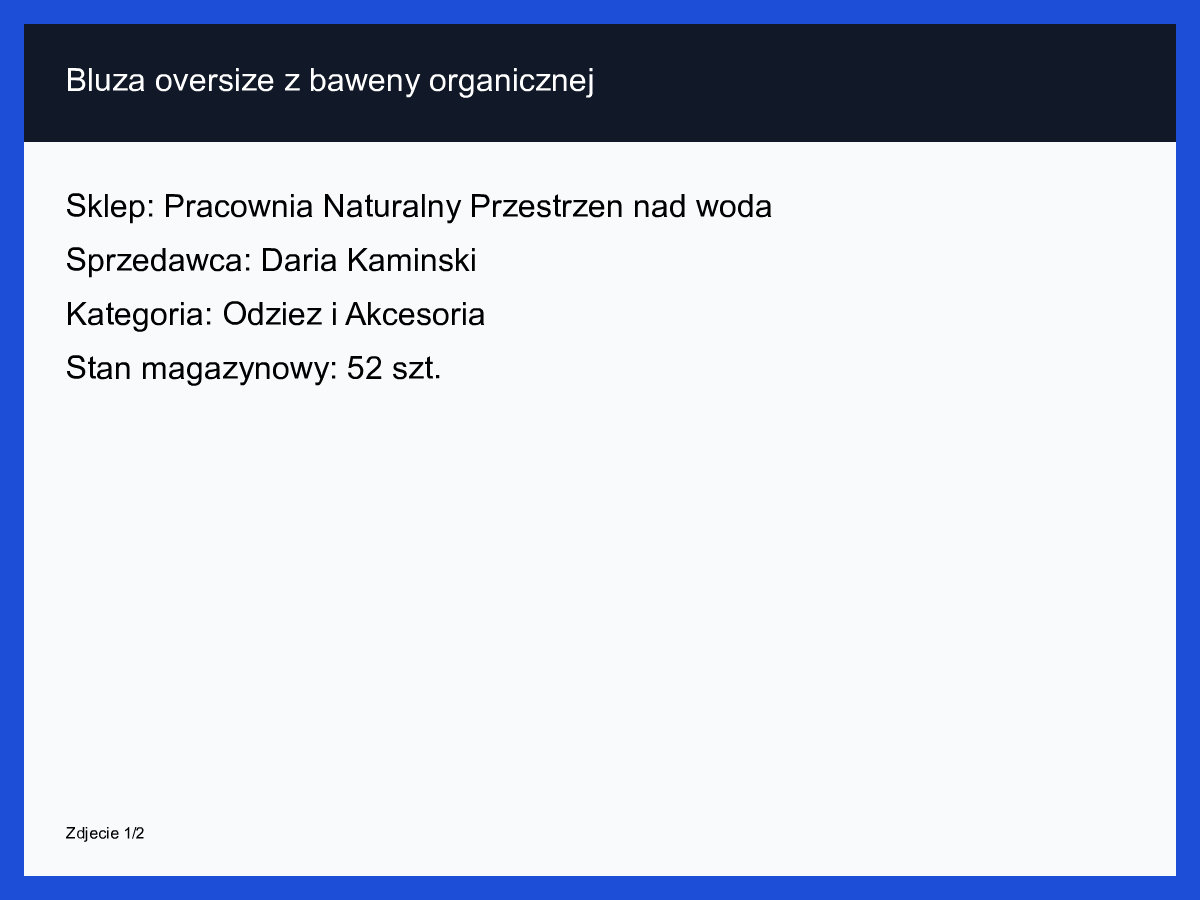 Bluza oversize z bawełny organicznej
