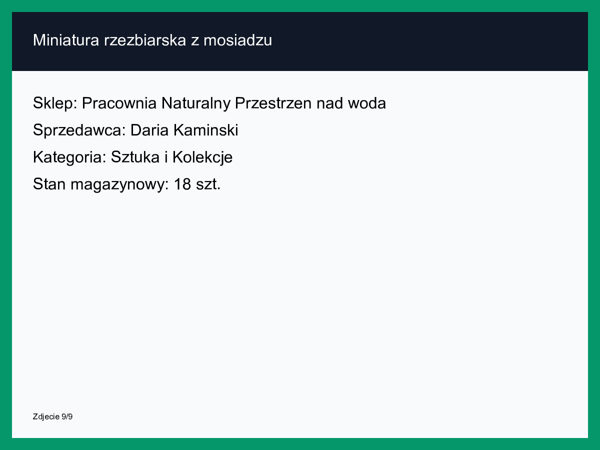 Miniatura rzeźbiarska z mosiądzu