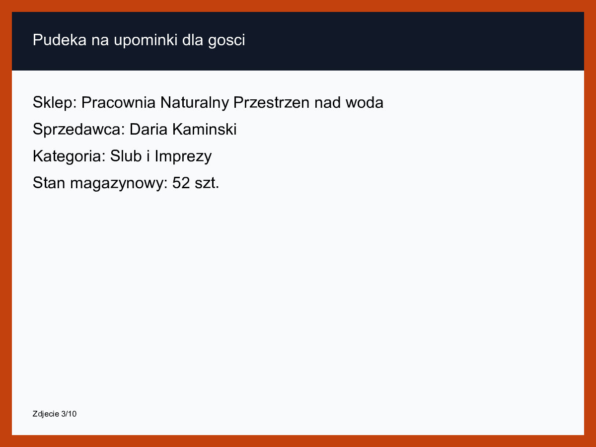 Pudełka na upominki dla gości
