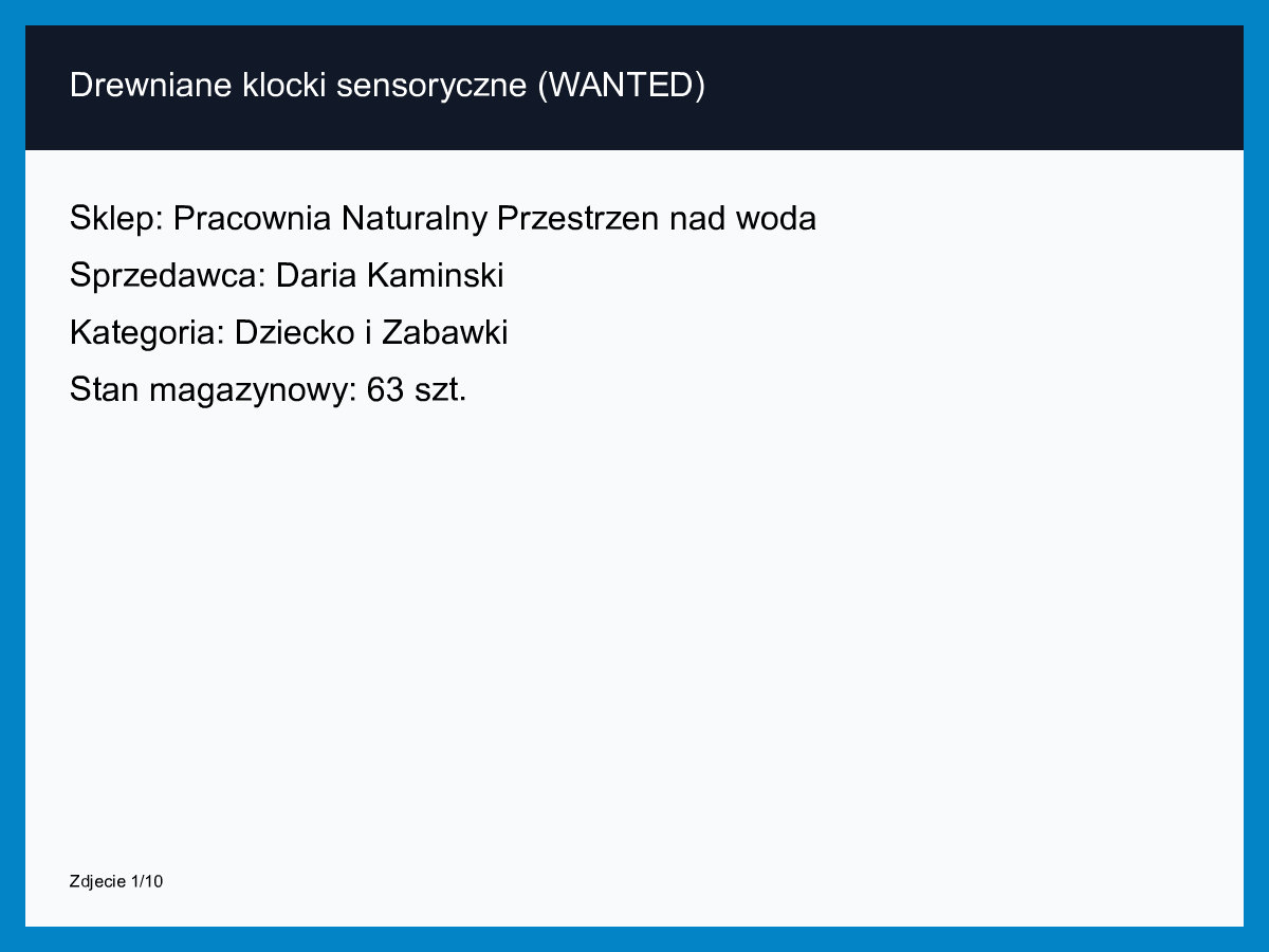 Drewniane klocki sensoryczne (WANTED)
