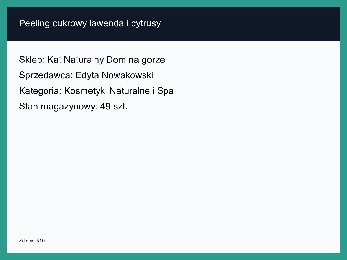 Peeling cukrowy lawenda i cytrusy