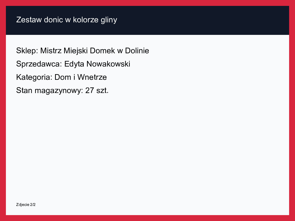 Zestaw donic w kolorze gliny