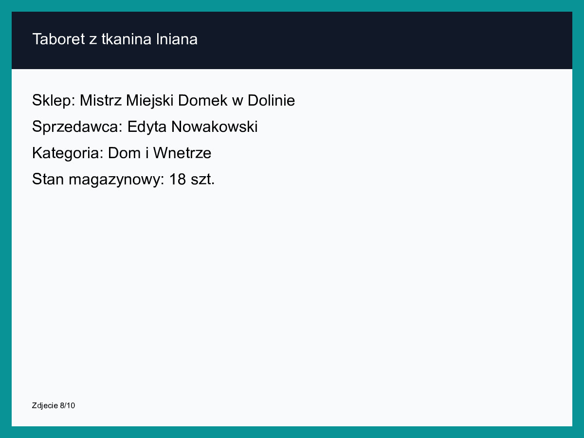 Taboret z tkaniną lnianą