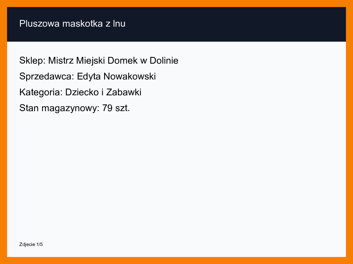 Pluszowa maskotka z lnu