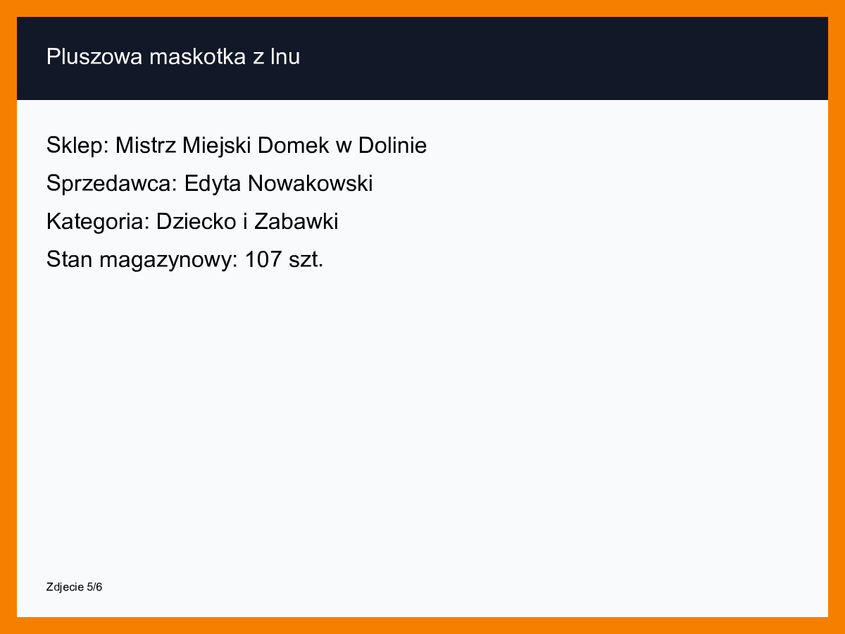 Pluszowa maskotka z lnu