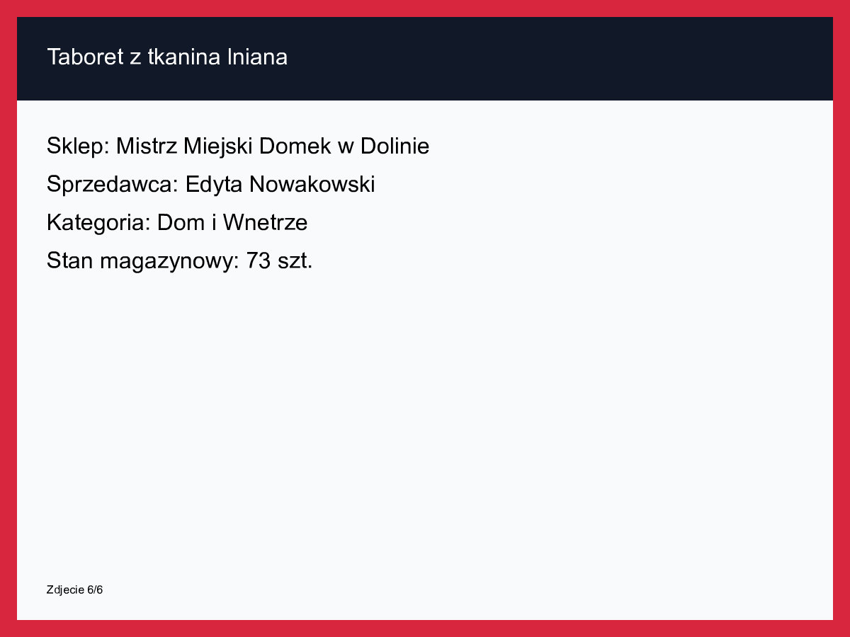 Taboret z tkaniną lnianą