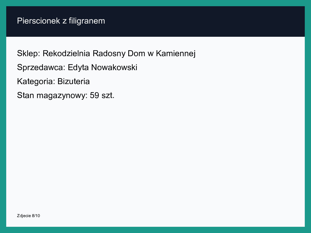 Pierscionek z filigranem