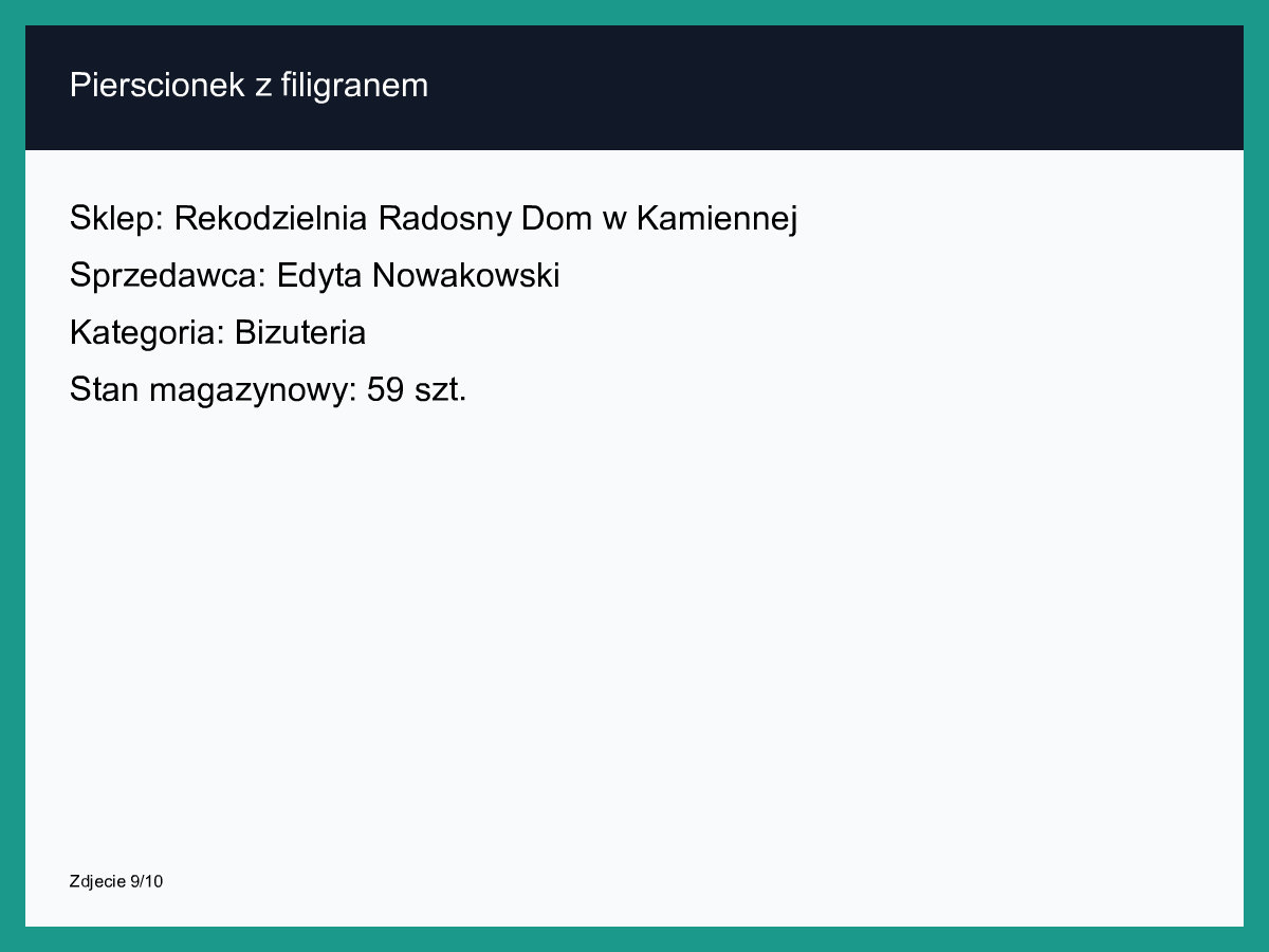 Pierscionek z filigranem