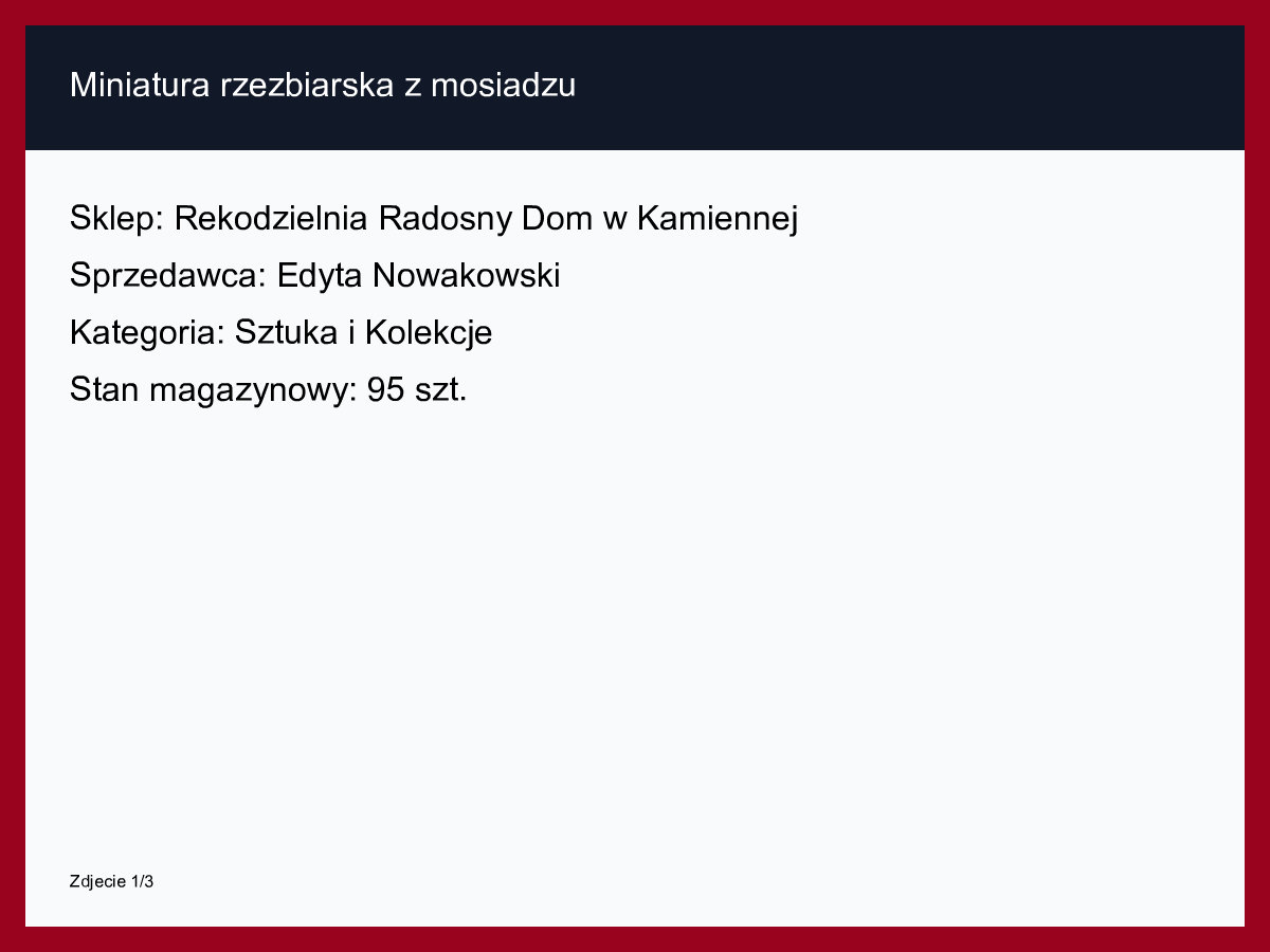 Miniatura rzeźbiarska z mosiądzu