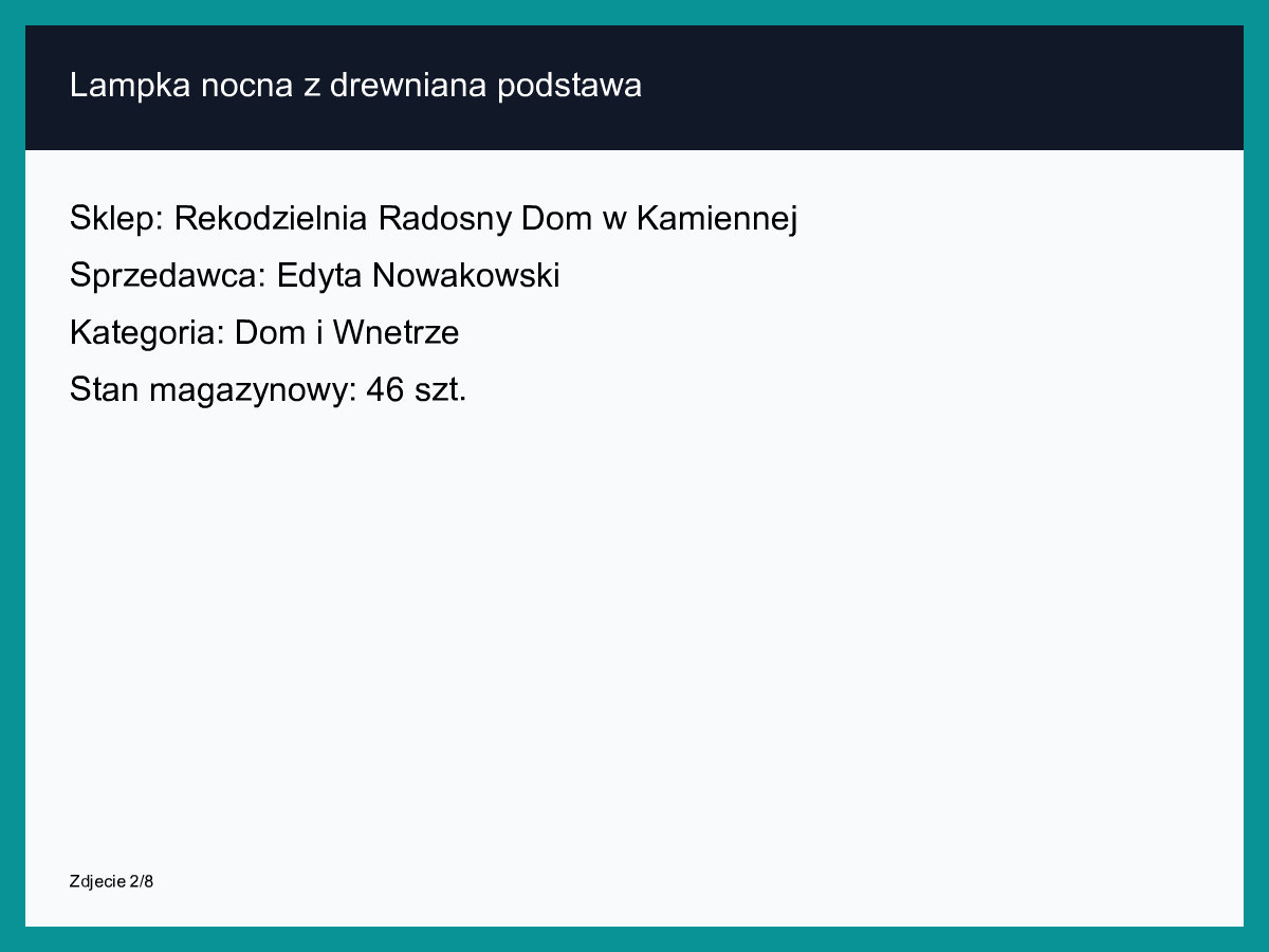 Lampka nocna z drewnianą podstawą
