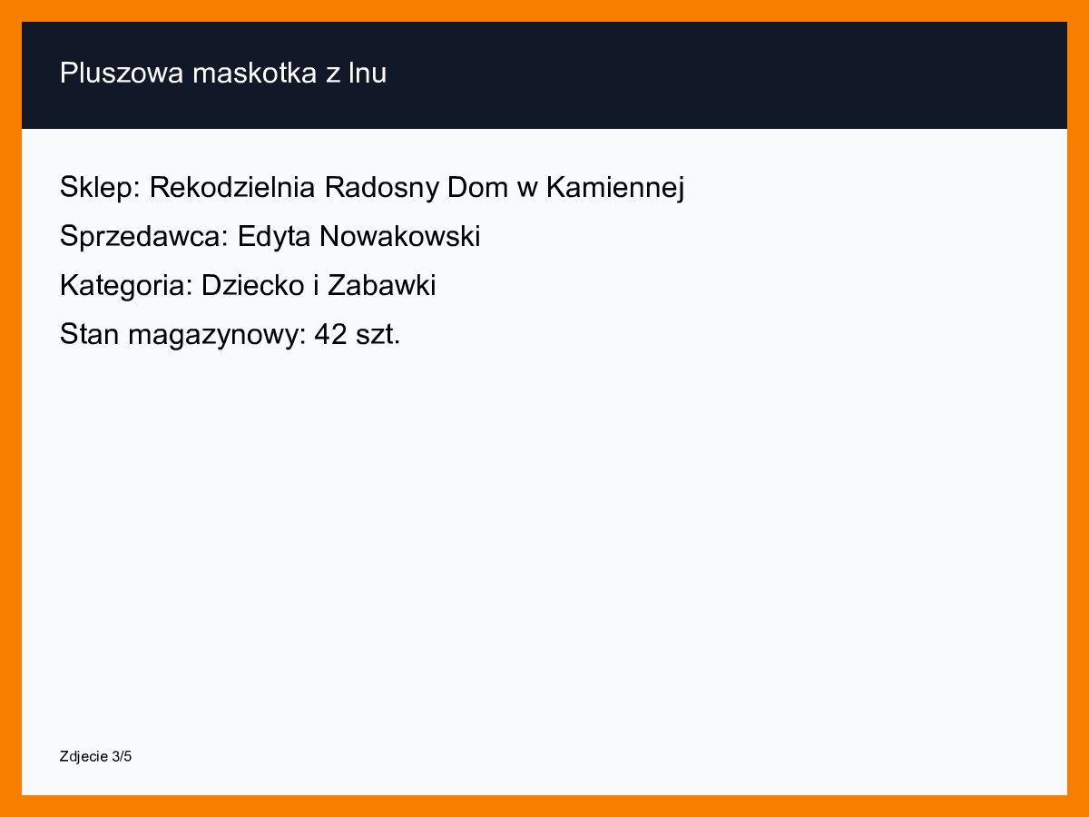 Pluszowa maskotka z lnu