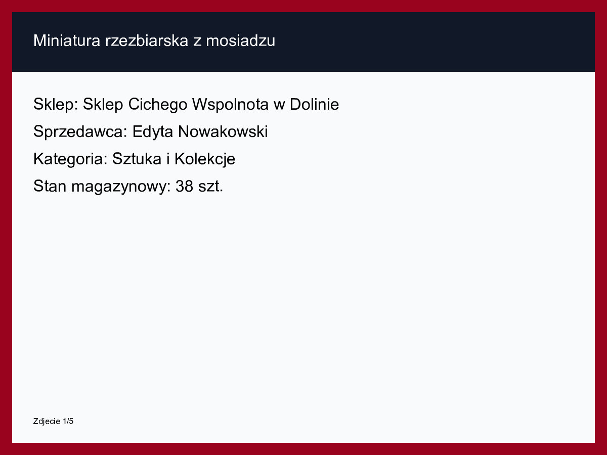 Miniatura rzeźbiarska z mosiądzu