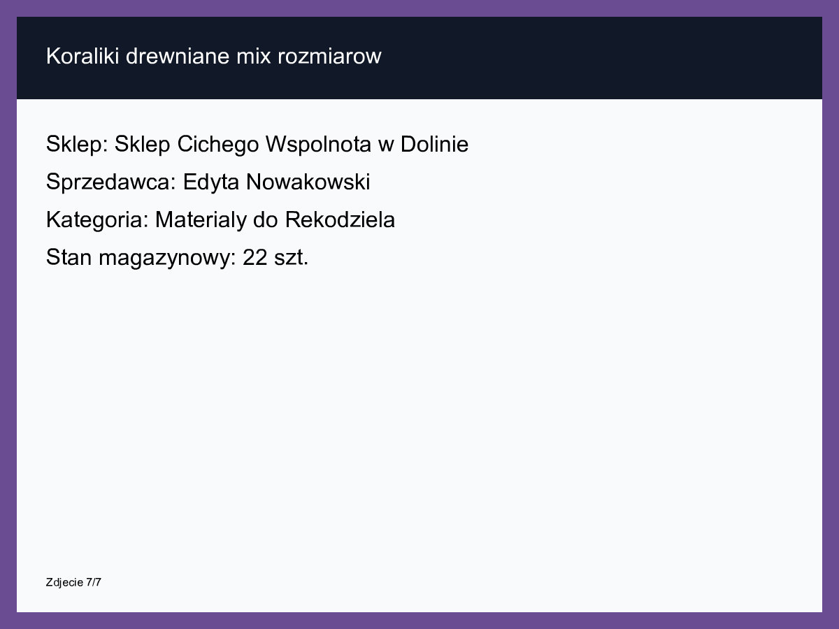 Koraliki drewniane mix rozmiarów