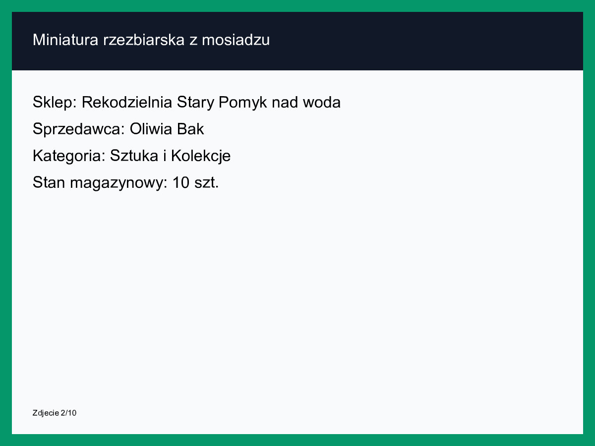Miniatura rzeźbiarska z mosiądzu