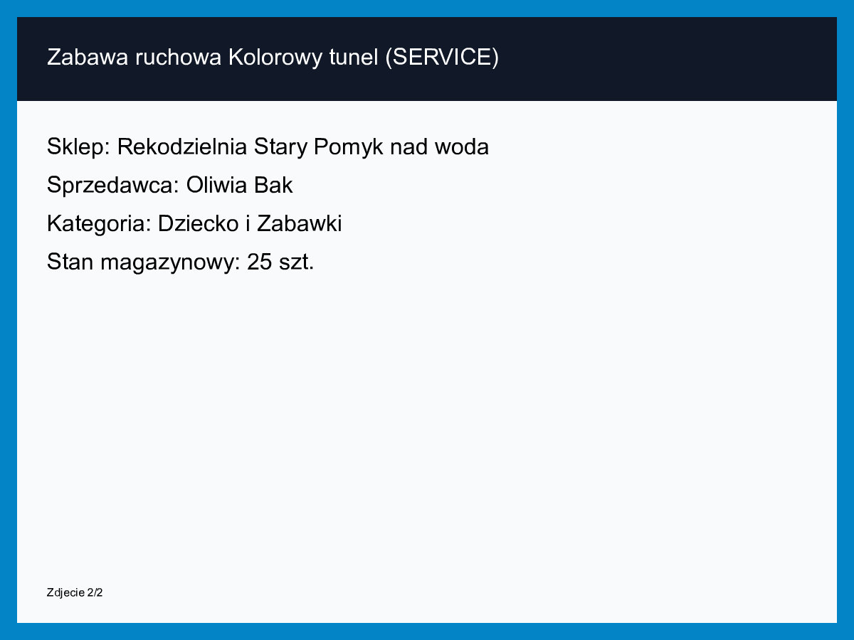 Zabawa ruchowa Kolorowy tunel (SERVICE)
