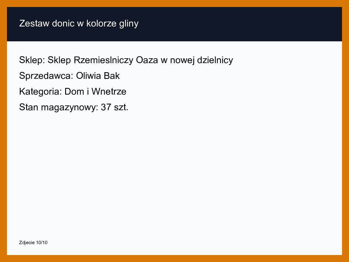Zestaw donic w kolorze gliny
