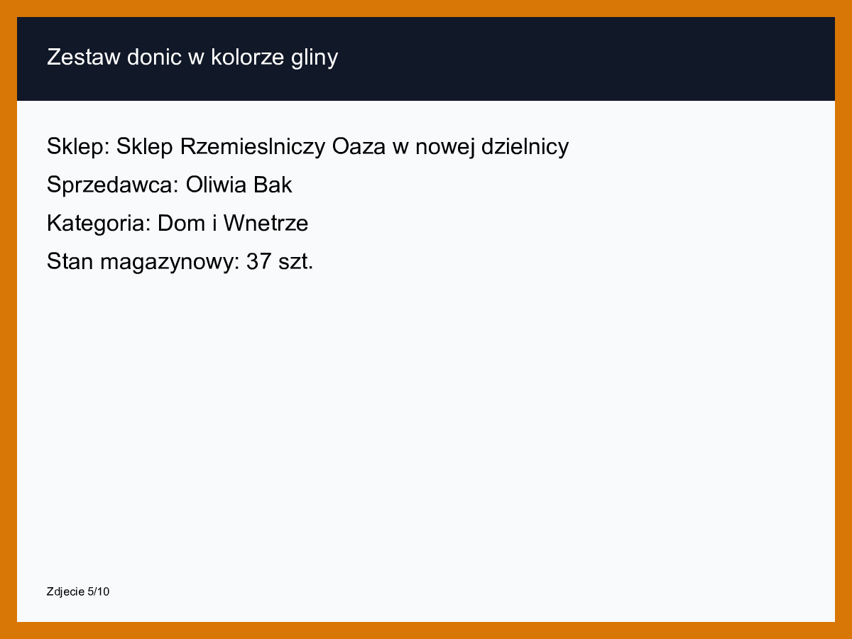 Zestaw donic w kolorze gliny