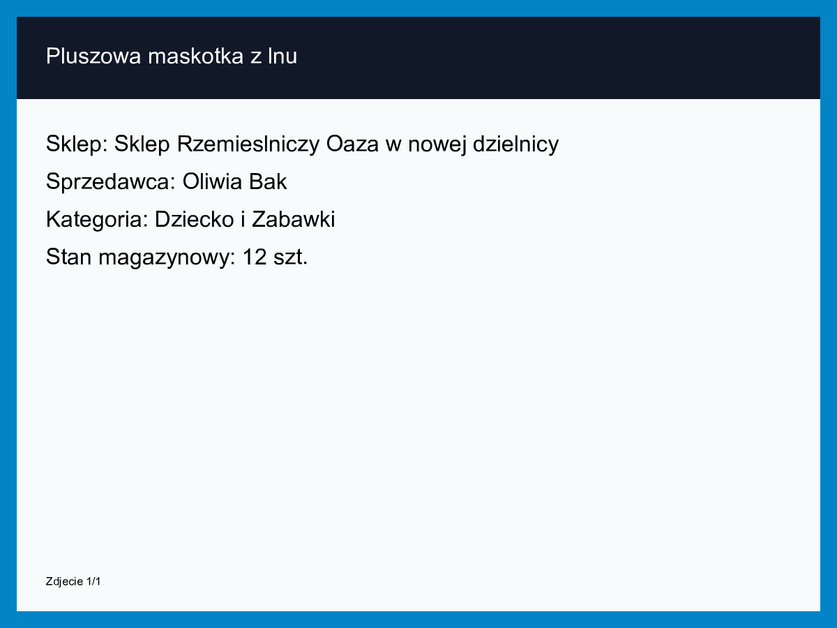 Pluszowa maskotka z lnu