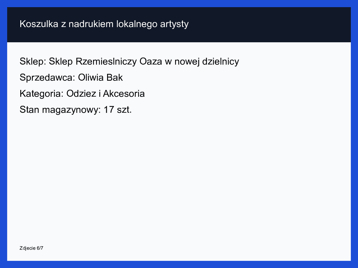 Koszulka z nadrukiem lokalnego artysty