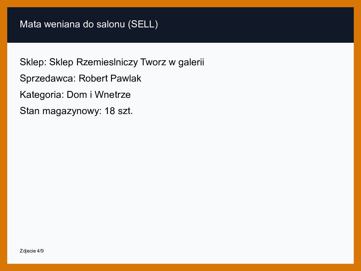 Mata wełniana do salonu (SELL)