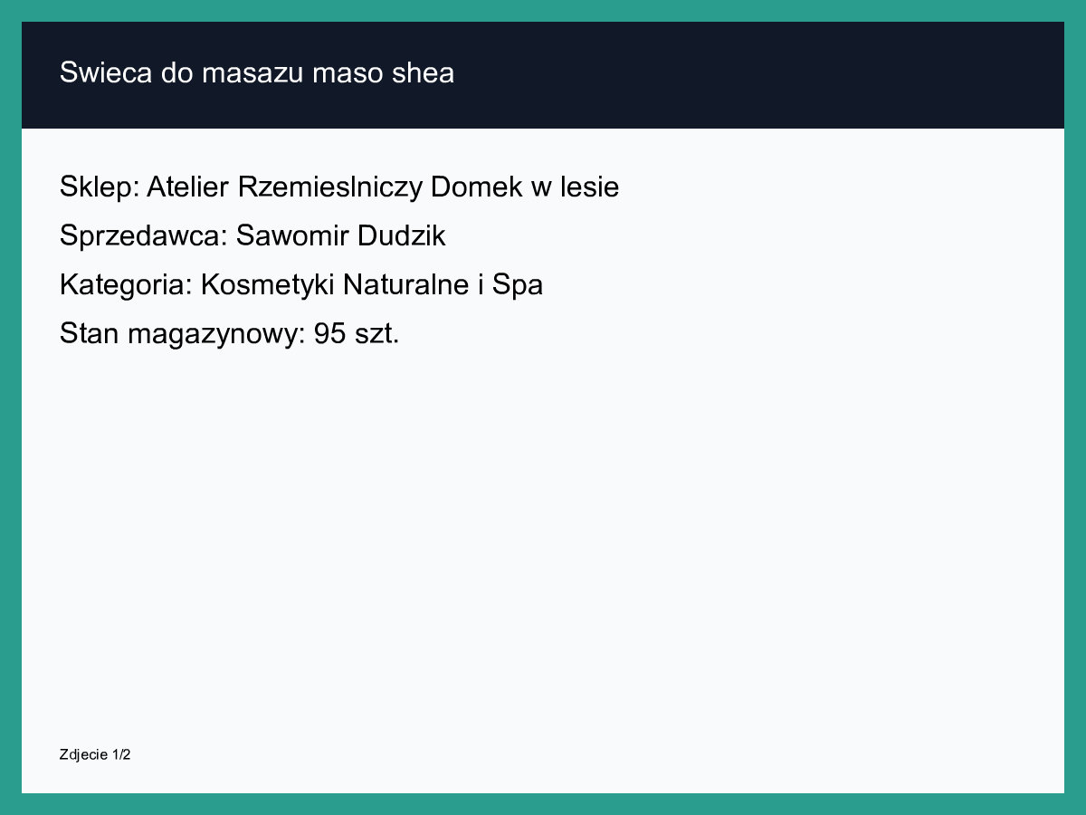 Świeca do masażu masło shea