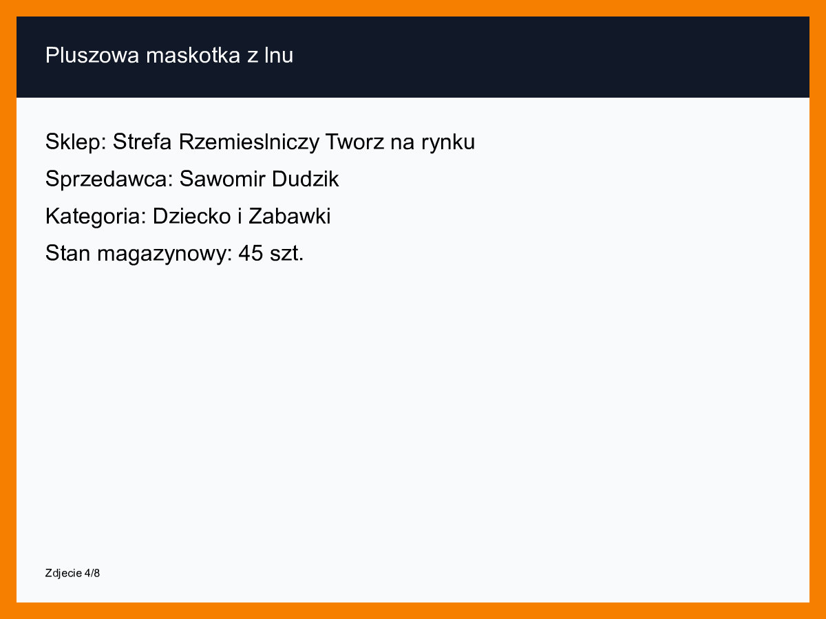 Pluszowa maskotka z lnu