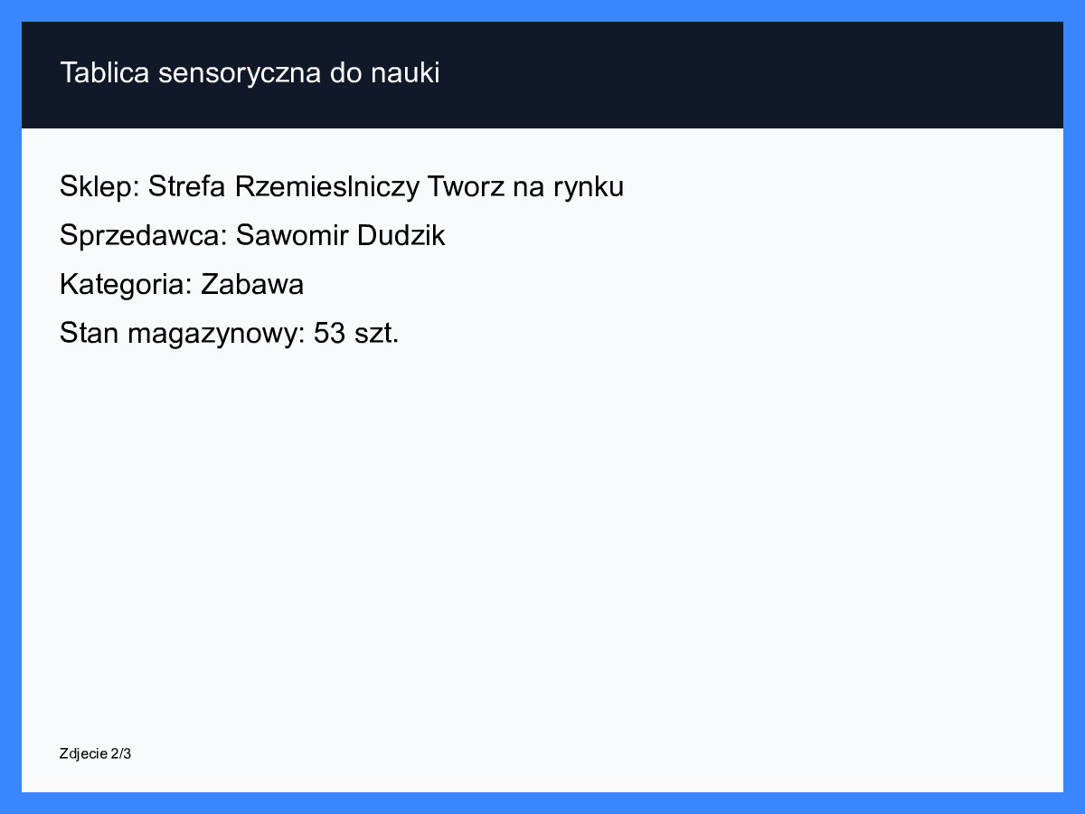 Tablica sensoryczna do nauki