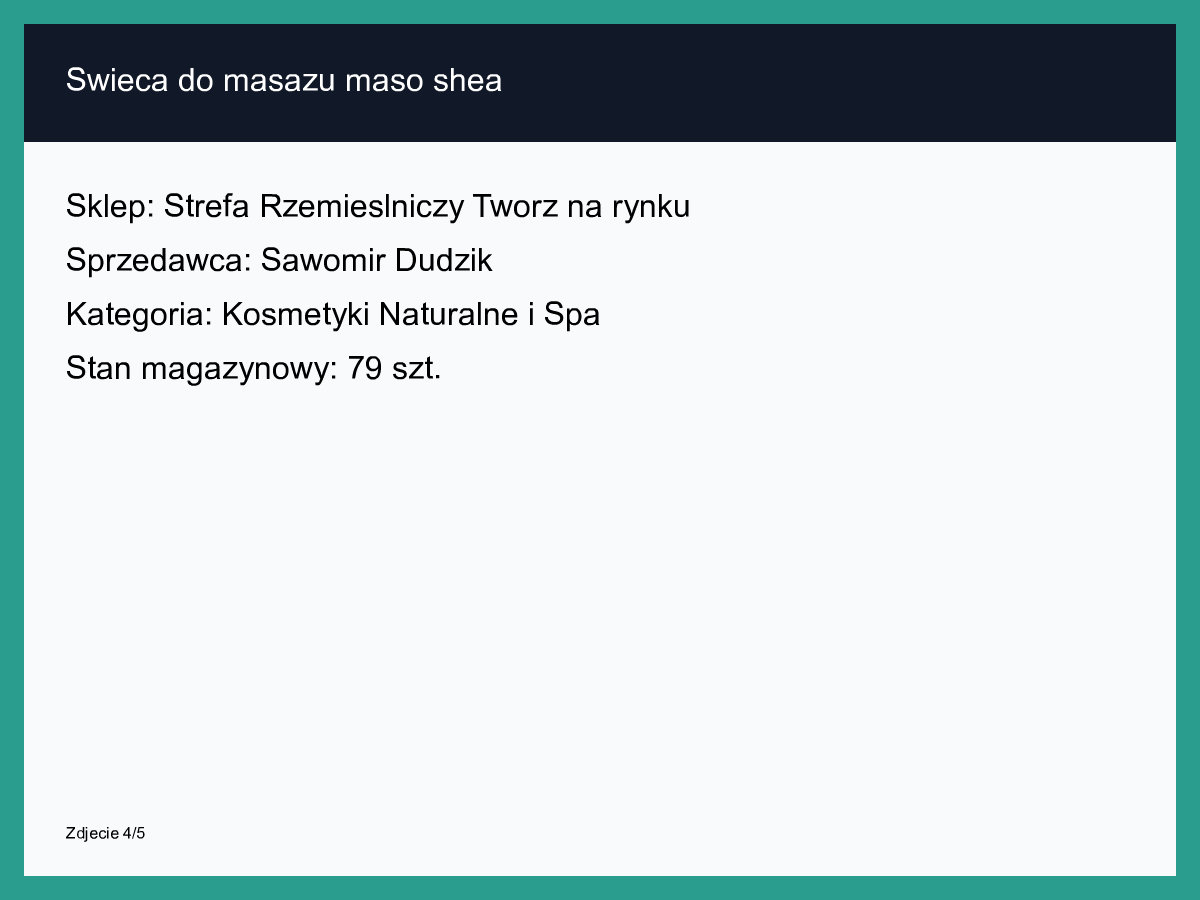 Świeca do masażu masło shea