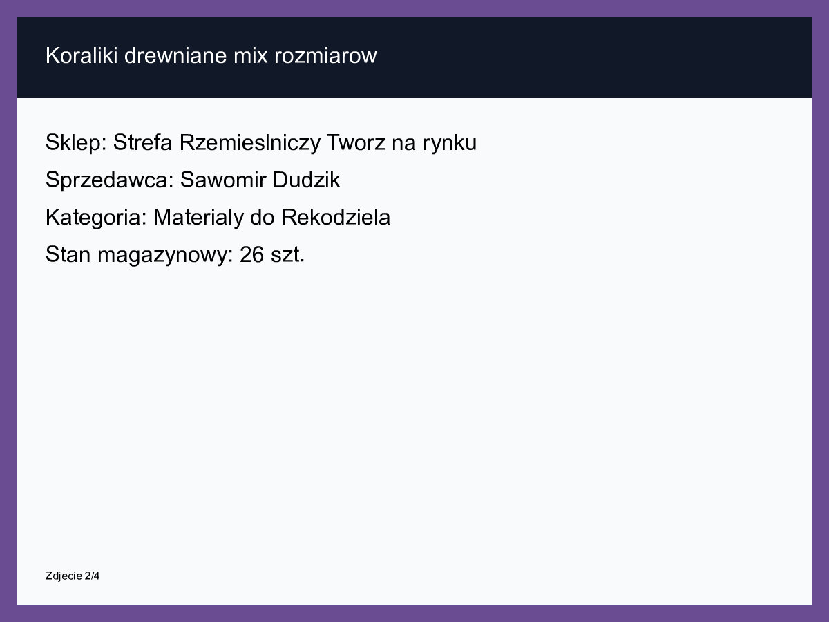 Koraliki drewniane mix rozmiarów