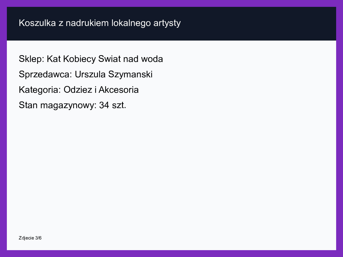 Koszulka z nadrukiem lokalnego artysty