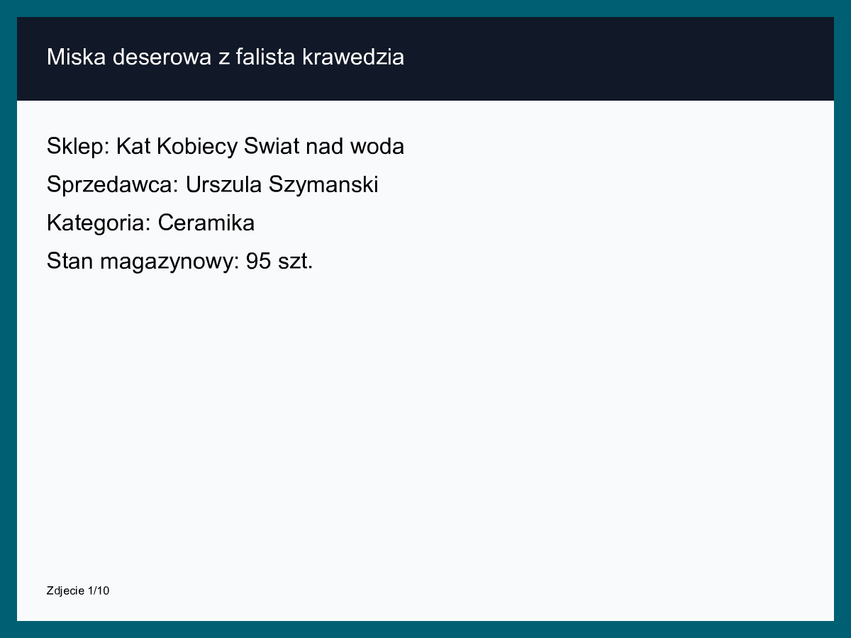 Miska deserowa z falistą krawędzią