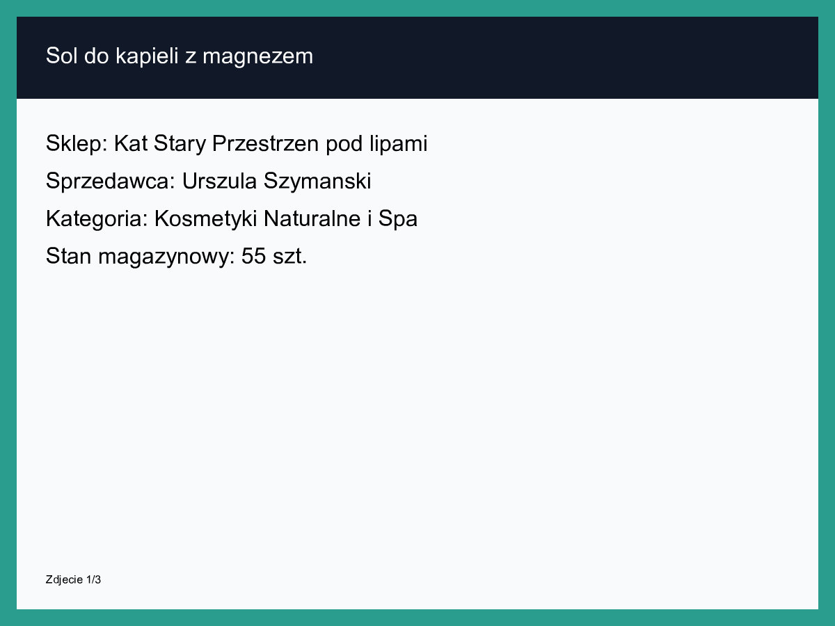 Sól do kąpieli z magnezem