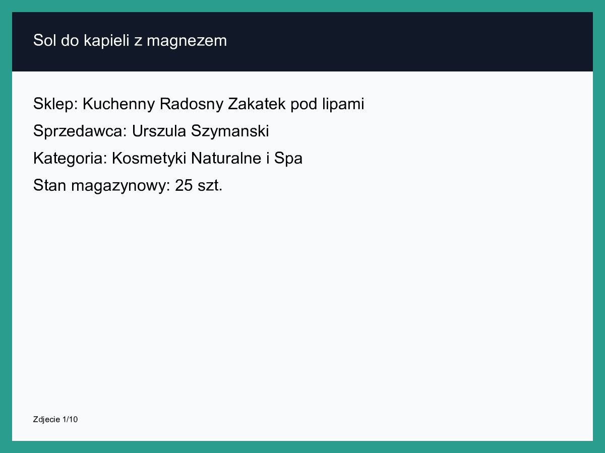 Sól do kąpieli z magnezem