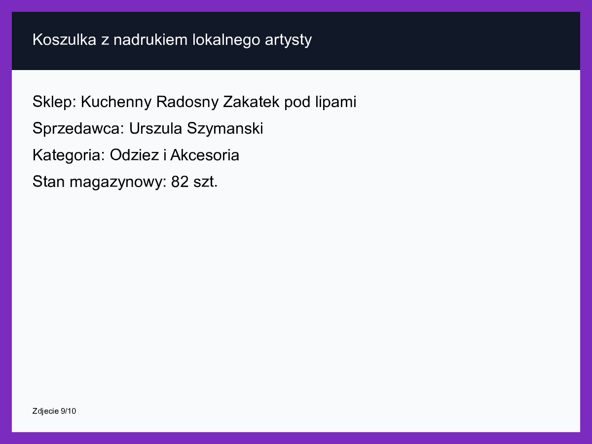 Koszulka z nadrukiem lokalnego artysty