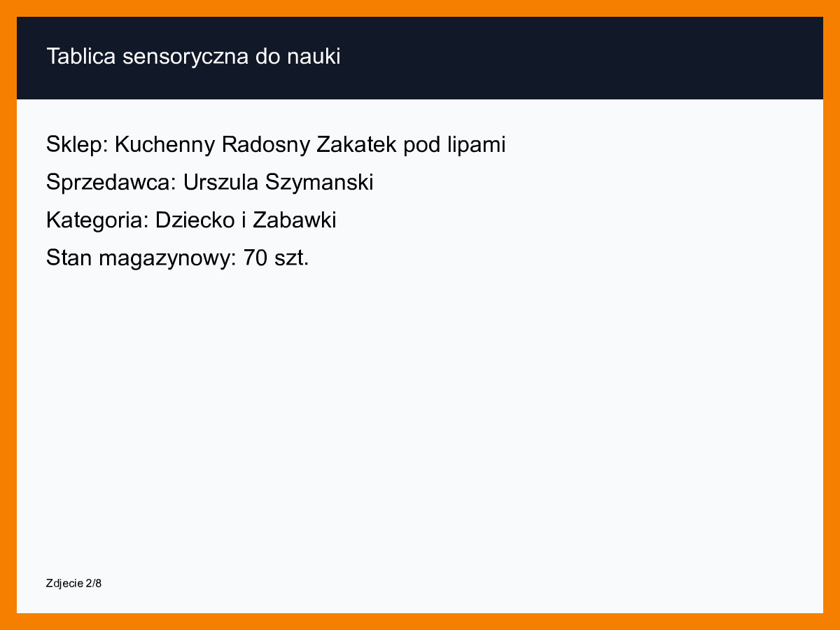 Tablica sensoryczna do nauki