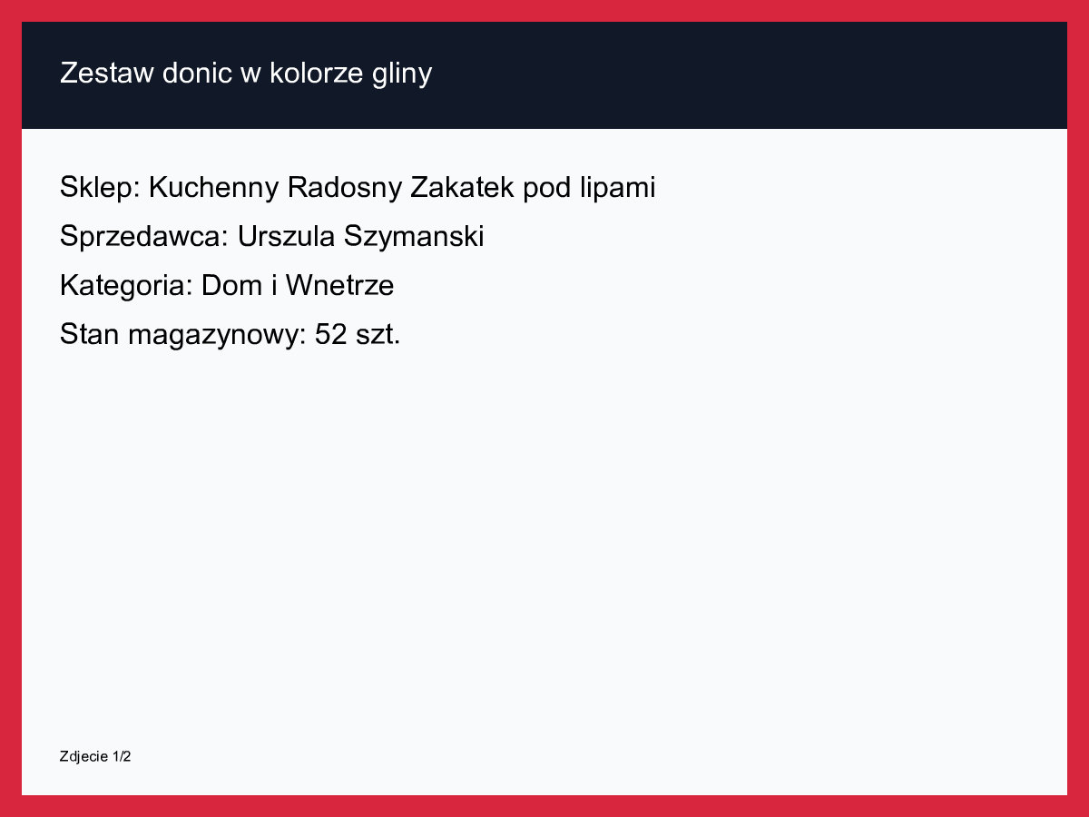 Zestaw donic w kolorze gliny