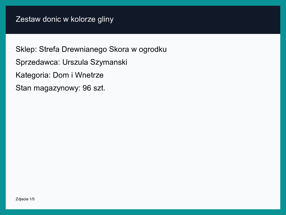 Zestaw donic w kolorze gliny