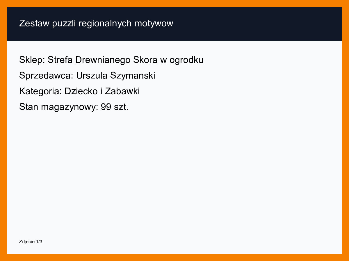 Zestaw puzzli regionalnych motywów