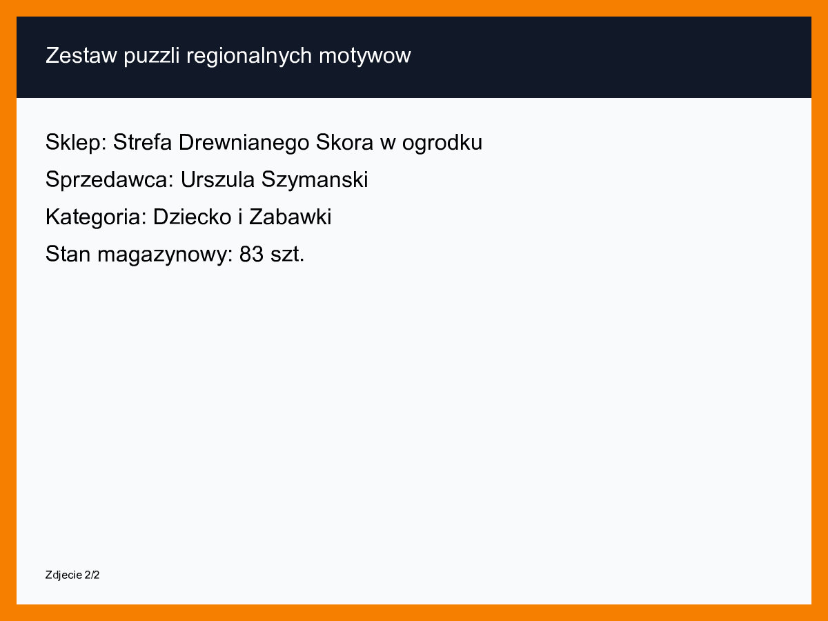 Zestaw puzzli regionalnych motywów