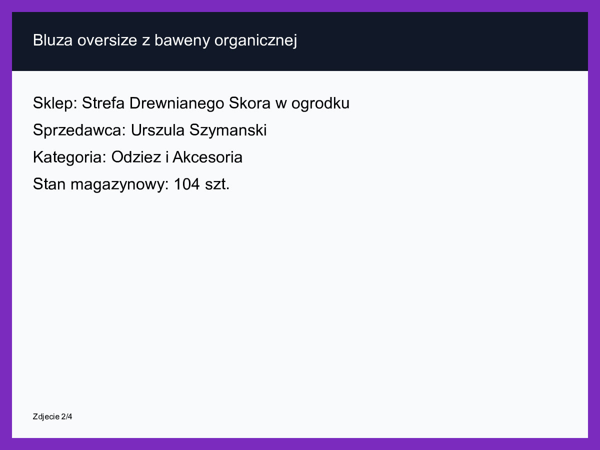 Bluza oversize z bawełny organicznej